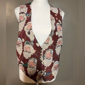 Vintage Festive Santa Patterned Women's Vest